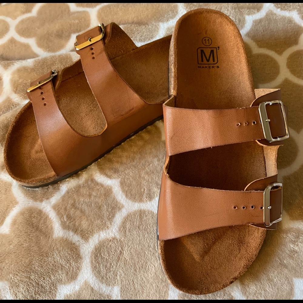 Maker’s Shoes Tan Suede Vale II Sandals